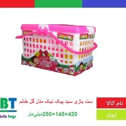 ست بازی سبد پیک نیک مدل گل خانم